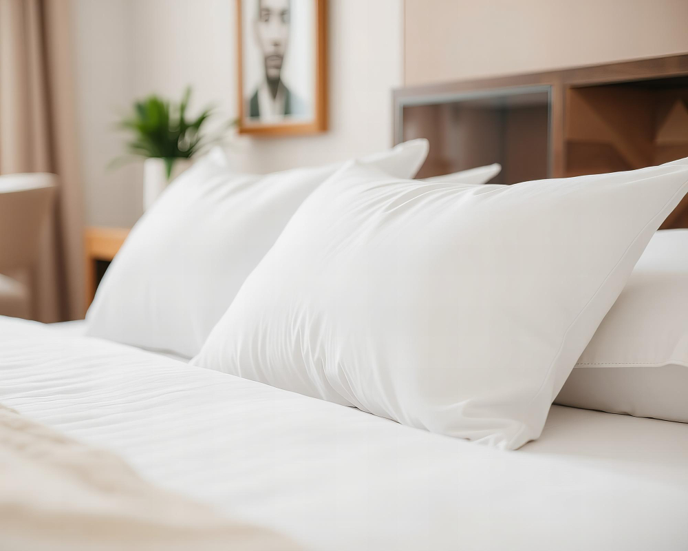 Fondo almohadas blancas